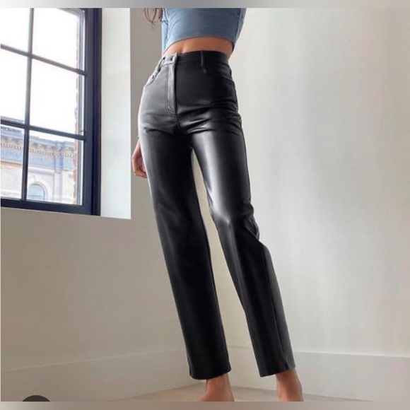 Aritzia melina leather pants Black 0 - Picture 1 of 12